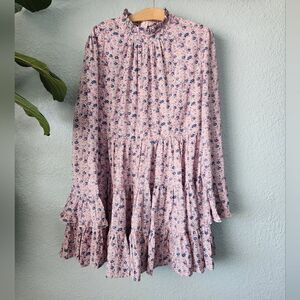 Vada Winter tiered babydoll floral barbie cottagecore peaseant boho dress